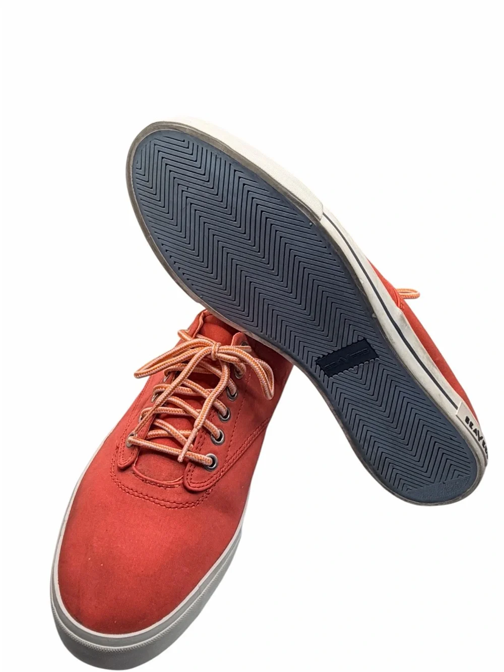 SeaVees Hermosa Plimsoll Lava Twill Canvas Sneakers Men’s Size 10.5 Coral